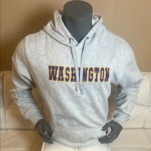 Creative Apparel Men’s Gray Washington Husky’s Collegiate Sweatshirt Hoodie XL